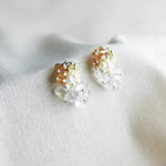 Tatiana Quartz Earrings in Gold Left