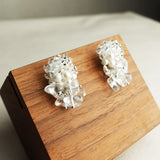 Tatiana Quartz Earrings in Silver Display Left