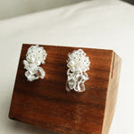 Tatiana Quartz Earrings in Silver Display Right