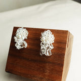 Tatiana Quartz Earrings in Silver Display Right