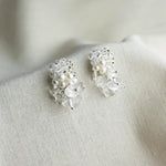 Tatiana Quartz Earrings in Silver Left