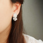 Tatiana Quartz Earrings in Silver Model