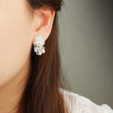 Tatiana Quartz Earrings in Silver Model