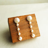 Thea Trio Earrings in Champagne Pink Display