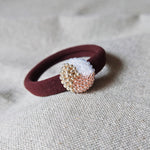 Trio Hair Tie in Champagne Pink Side
