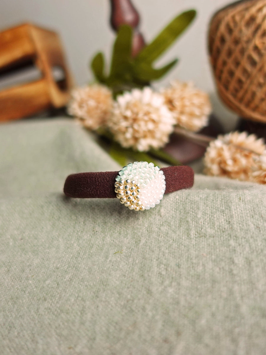 Trio Hair Tie in Mint Green Front