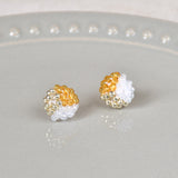 Trio Stud Earrings in Topaz Plate