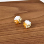 Trio Stud Earrings in Topaz Display