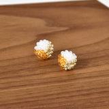 Trio Stud Earrings in Topaz Display