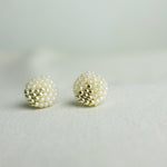 Two Ninths Stud Earrings in Ivory Right