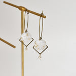 Victoi Pearl Beaded Hoop Earrings Front