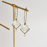 Victoi Pearl Beaded Hoop Earrings Front