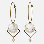 Victoi Pearl Beaded Hoop Earrings Primary