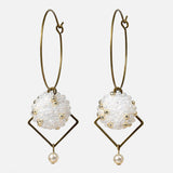 Victoi Pearl Beaded Hoop Earrings Primary