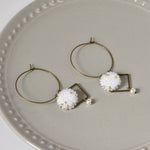 Victoi Pearl Beaded Hoop Earrings Top 2