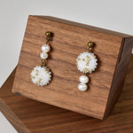 Wrena Freshwater Pearls Mismatched Earrings Left