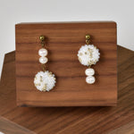 Wrena Freshwater Pearls Mismatched Earrings Front