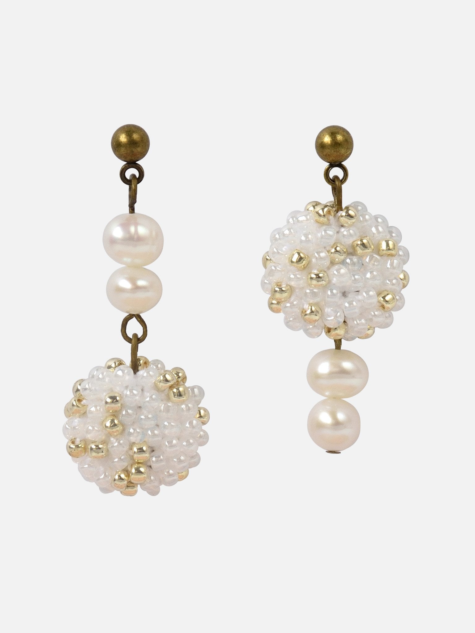 Wrena Freshwater Pearls Mismatched Earrings Primary